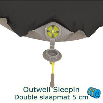 leren Reductor Toegepast Outwell Sleepin Double 5 cm Slaapmat | Campingslaapcomfort.nl